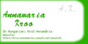 annamaria kroo business card